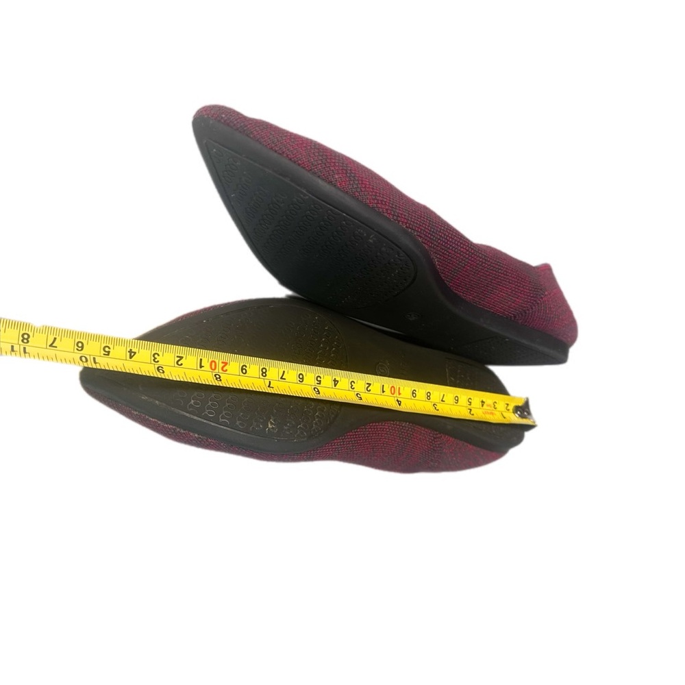 Pointed Toe Rothy’s Flats W7.5 Red Knit Sustainable Slip On - Picture 9 of 10